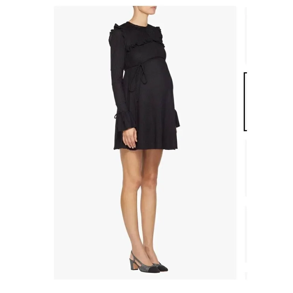 Bianca Balti Maternity Collection- The Wonderland Dress, Black and Silver Lurex,